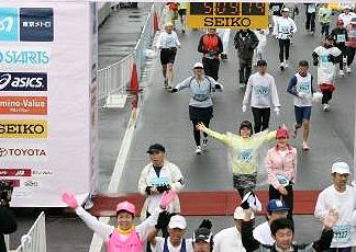 東京マラソン2007。予定どおりにフィニッシュ。